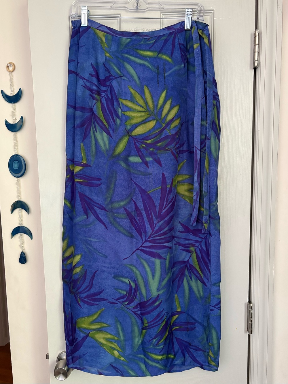 Valerie by Valerie Stevens 100% Silk Tropical Wrap Maxi Skirt